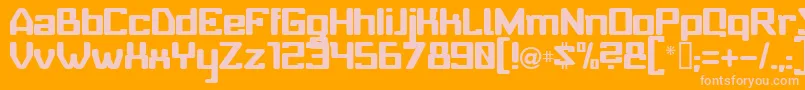 Шрифт Babyu – розовые шрифты на оранжевом фоне