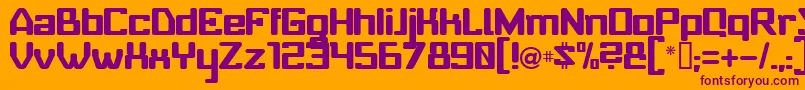 Babyu Font – Purple Fonts on Orange Background