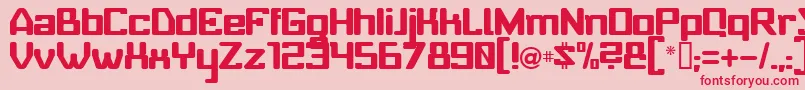 Babyu Font – Red Fonts on Pink Background