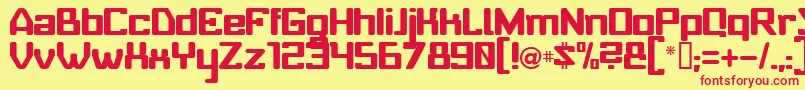 Шрифт Babyu – красные шрифты на жёлтом фоне