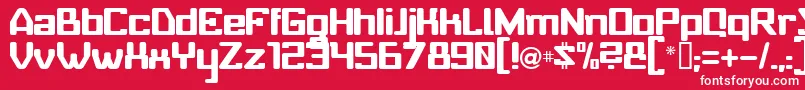 フォントBabyu – 赤い背景に白い文字