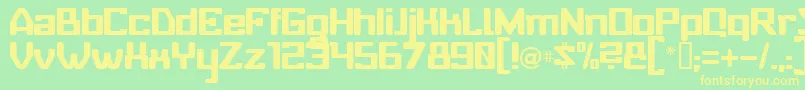 Babyu Font – Yellow Fonts on Green Background