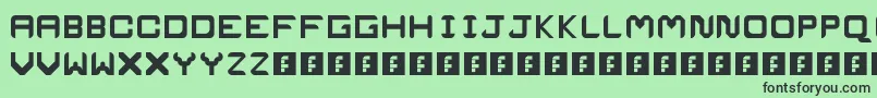 フォントProject – 緑の背景に黒い文字