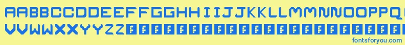 Project Font – Blue Fonts on Yellow Background