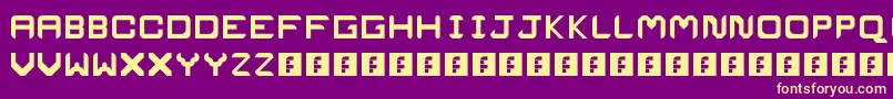 Project Font – Yellow Fonts on Purple Background