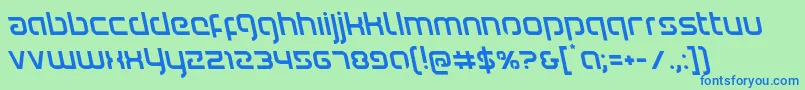 Youngerbloodleft Font – Blue Fonts on Green Background