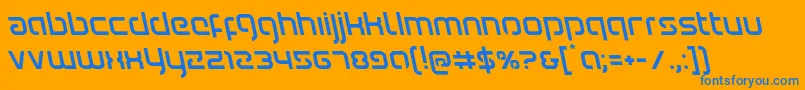 Youngerbloodleft Font – Blue Fonts on Orange Background