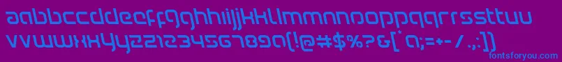 Шрифт Youngerbloodleft – синие шрифты на фиолетовом фоне