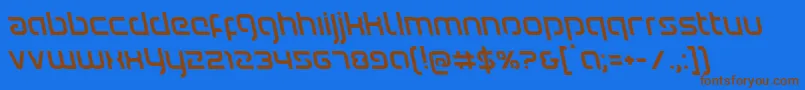 Youngerbloodleft Font – Brown Fonts on Blue Background