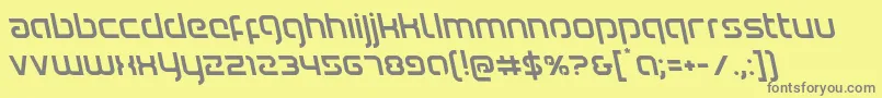 Youngerbloodleft-fontti – harmaat kirjasimet keltaisella taustalla