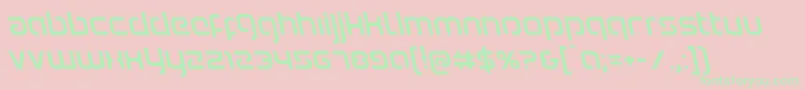 Youngerbloodleft Font – Green Fonts on Pink Background