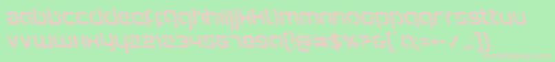 Youngerbloodleft-fontti – vaaleanpunaiset fontit vihreällä taustalla