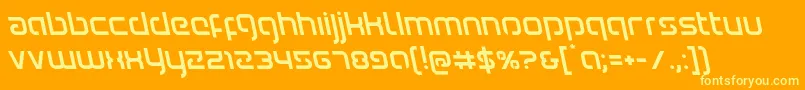 Youngerbloodleft-fontti – keltaiset fontit oranssilla taustalla