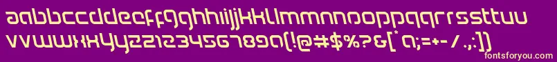 Youngerbloodleft Font – Yellow Fonts on Purple Background