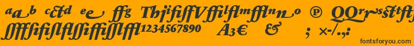 SabonnextLtBlackItalicAlternate-Schriftart – Schwarze Schriften auf orangefarbenem Hintergrund