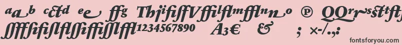 Шрифт SabonnextLtBlackItalicAlternate – чёрные шрифты на розовом фоне
