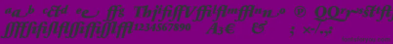 SabonnextLtBlackItalicAlternate Font – Black Fonts on Purple Background