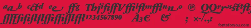 Шрифт SabonnextLtBlackItalicAlternate – чёрные шрифты на красном фоне