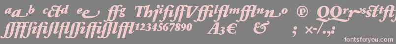 Weitere Informationen zur SabonnextLtBlackItalicAlternate-Schriftart SabonnextLtBlackItalicAlternate-Schriftart – Rosa Schriften auf grauem Hintergrund