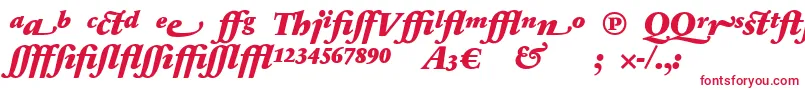 SabonnextLtBlackItalicAlternate Font – Red Fonts on White Background