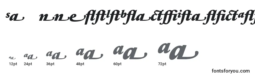SabonnextLtBlackItalicAlternate Font Sizes