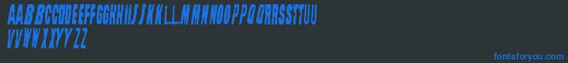 StraightFaced-fontti – siniset fontit mustalla taustalla