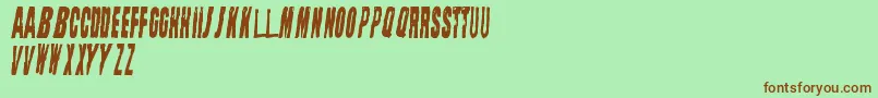 StraightFaced Font – Brown Fonts on Green Background