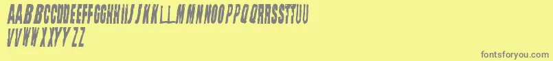 StraightFaced-Schriftart – Graue Schriften auf gelbem Hintergrund