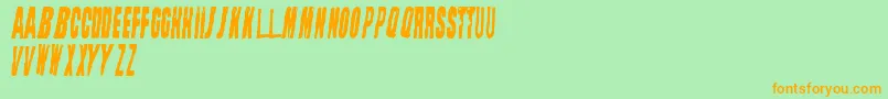 StraightFaced Font – Orange Fonts on Green Background