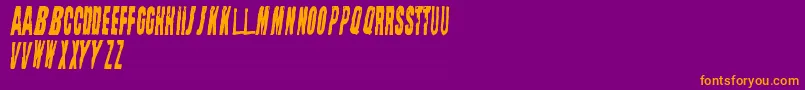 StraightFaced Font – Orange Fonts on Purple Background