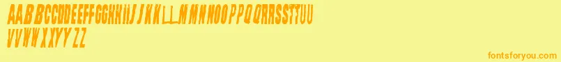 Police StraightFaced – polices orange sur fond jaune