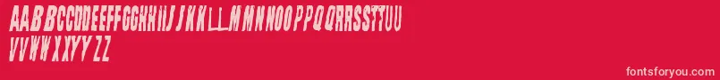 Czcionka StraightFaced – różowe czcionki na czerwonym tle