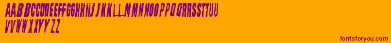 StraightFaced Font – Purple Fonts on Orange Background