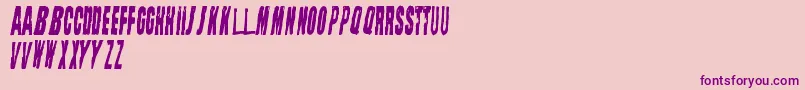 StraightFaced Font – Purple Fonts on Pink Background