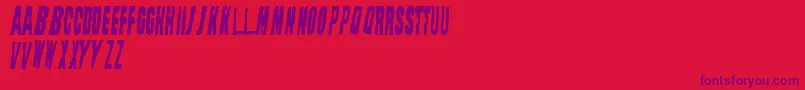 StraightFaced Font – Purple Fonts on Red Background