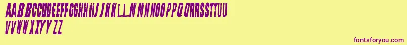 StraightFaced Font – Purple Fonts on Yellow Background
