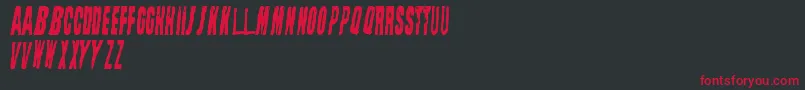 Шрифт StraightFaced – красные шрифты на чёрном фоне