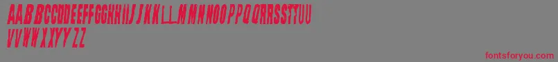 StraightFaced-Schriftart – Rote Schriften auf grauem Hintergrund