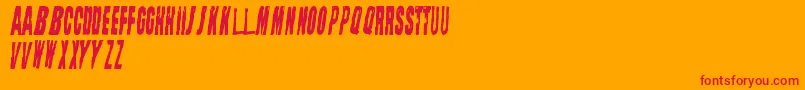 StraightFaced Font – Red Fonts on Orange Background
