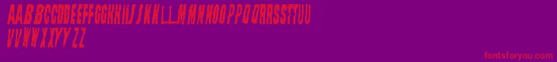 StraightFaced Font – Red Fonts on Purple Background