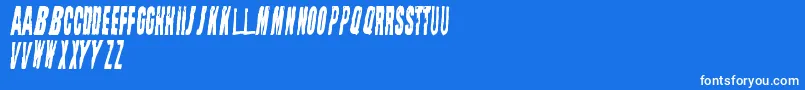 StraightFaced Font – White Fonts on Blue Background