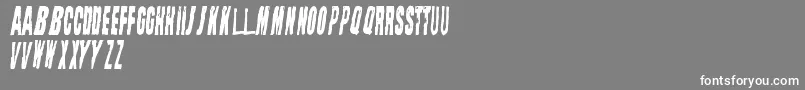 フォントStraightFaced – 灰色の背景に白い文字