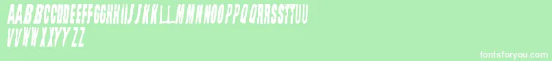 フォントStraightFaced – 緑の背景に白い文字