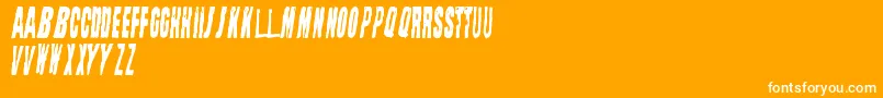 StraightFaced Font – White Fonts on Orange Background