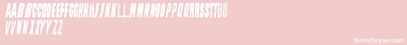 StraightFaced Font – White Fonts on Pink Background