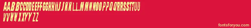 StraightFaced Font – Yellow Fonts on Red Background