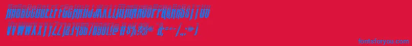 Butchsundancetoneital Font – Blue Fonts on Red Background