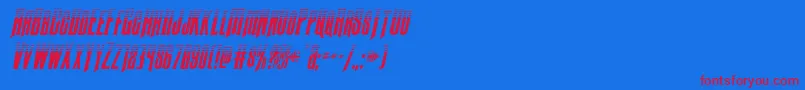 Butchsundancetoneital Font – Red Fonts on Blue Background