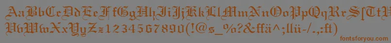 Шрифт LinotextDfr – коричневые шрифты на сером фоне