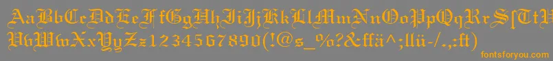 LinotextDfr Font – Orange Fonts on Gray Background